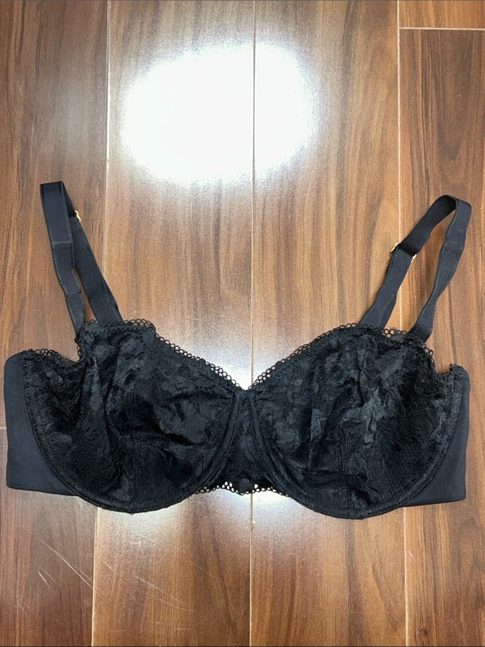 38DD Soma embraceable balconette black lace bra nwt